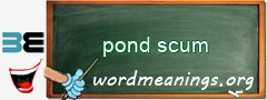 WordMeaning blackboard for pond scum